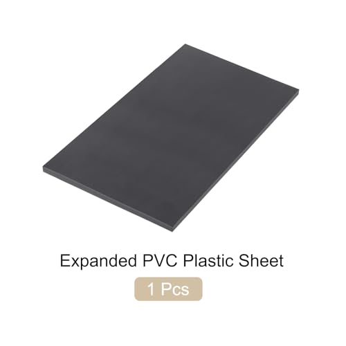 Image of Expanded PVC Plastic Sheet 0.6 inch Thick, 11 inchx17 inch Lightweight Rigid Foam Sheet, [for Crafts Signage Displays Digital Screen Printing] - Black / 1 Pcs