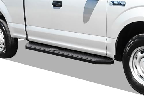 Estribos planos Tuxtreme 6 pulg acero negro para Ford F150 miniatura 1