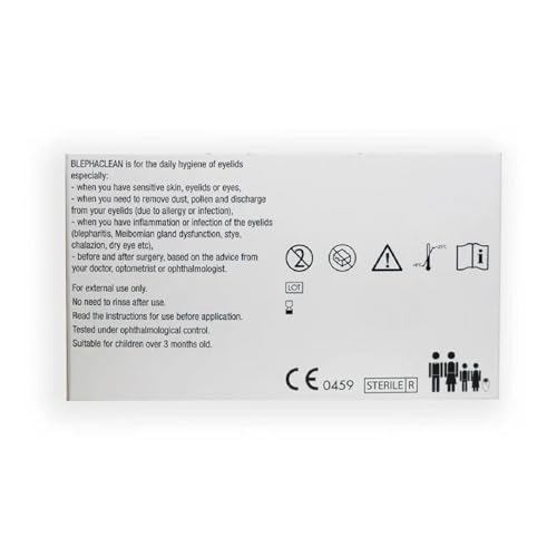 Blephaclean 40 Sterile Eyelid Wipes For Blepharitis by Blephaclean