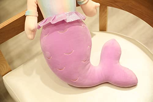 Image of Tickles Mermaid Soft Doll Stuffed Plush Toy for Kids Girls Birthday Gifts (Size: 70 cm Color: Purple)