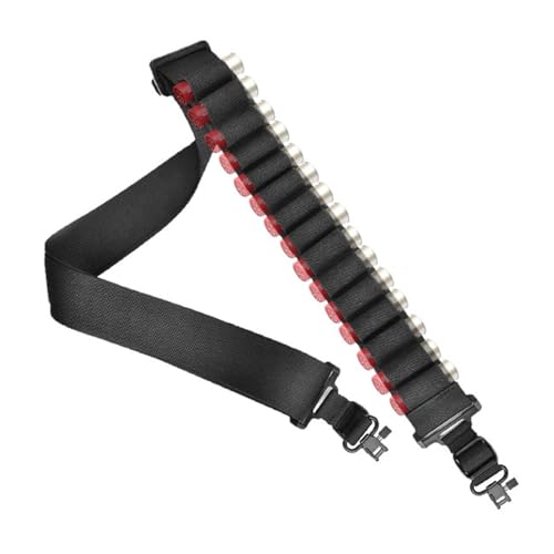 ELVO Shotgun Sling with Shell Holder, Adjustable Two Point Gun Sling Holds 15 Shells for 12 Gauge,...