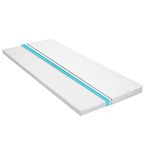 Nqyjm Sobrecolchón 100x200 cm Espuma de Gel Frio 6 cm Perfil Huevo Los colchones elásticos Son cómodos y Transpirables