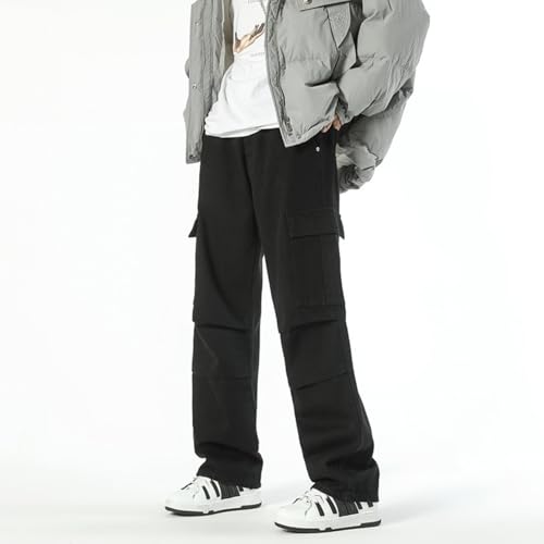 Jeans Pants Trouser Denim Spring and Autumn High Street Retro Work Men's Design Loose Paratrooper Classic Cowboy3