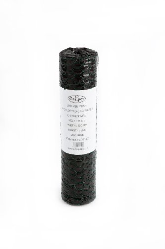 Easipet PVC coated green chicken wire 25mm x 600mm x 25m (21403)