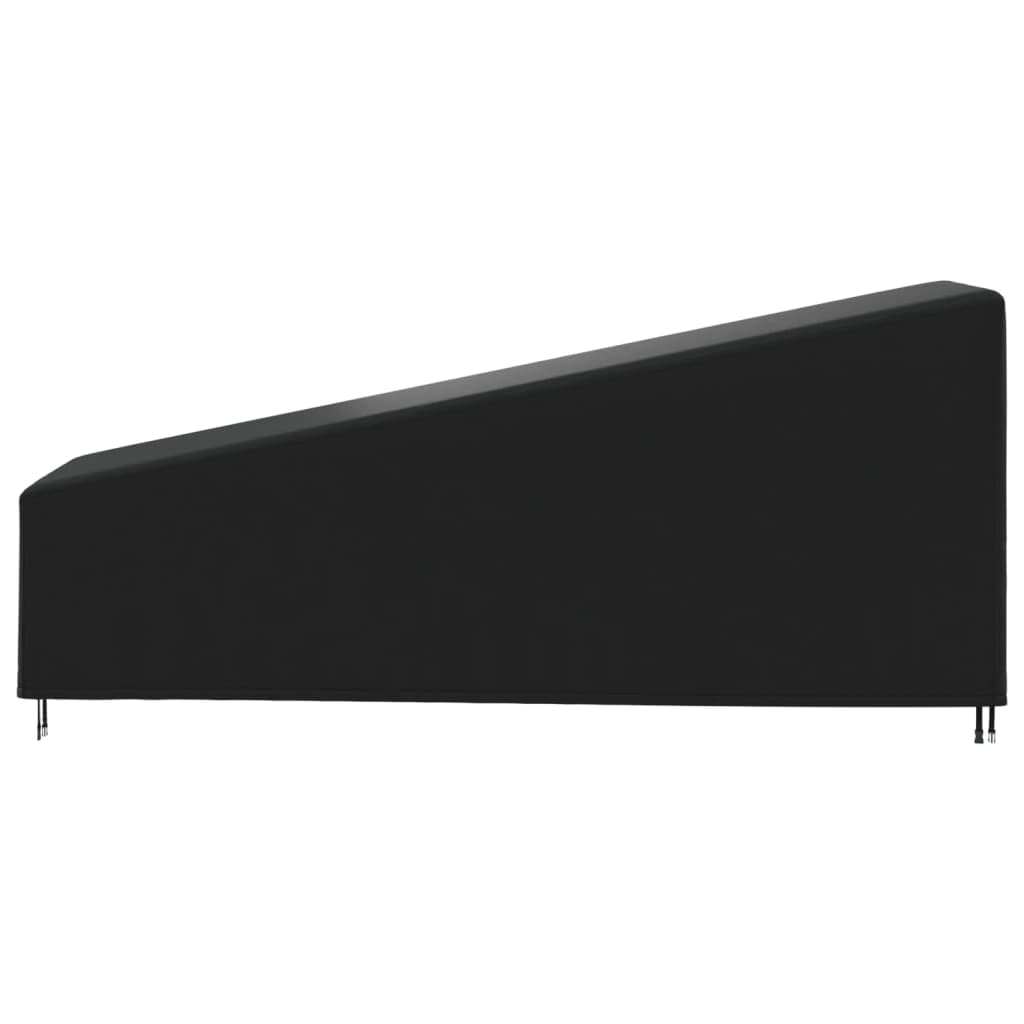 Funda para tumbona negra 195 x 76 x 40/80 cm 420D Oxford