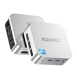 ACEMAGIC V1 Mini PC, Intel Alder Lake N97 Mini PC (fino a 3,60 GHz), 16 GB DDR4 256 GB M.2 SSD Mini Computer con W11 Pro | RJ45 | 4K HDMI+DP | WiFi 5 per casa, ufficio, scuola