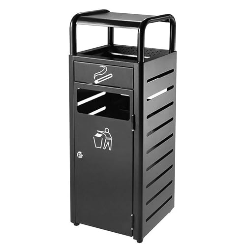 Commercial trash cans，Outdoor Trash Can, Metal Stainless Steel Material With Independent Inner Cylinder, Commercial Trash Can Suitable For Restaurants, Hotels, Apartments, Shopping Malls, Companies by AHDUWBK - Used condition - US$96.16