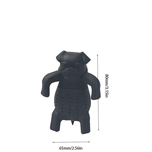 Dog Pug Shape infusore per tè sfuso foglia setaccio erbe e frutta tè filtro diffusore food grade silicone Add Fun to Tea Time