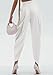 Unybwonn Womens Palazzo Long Pants High Waist Wide Leg Stretchy Loose Fit Casual Trousers with Pocket White