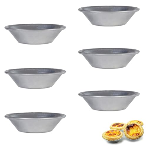 GVSS 6 stampi Pasteis de Nata, 7 x 4 x 2 cm, stampi per pasteis di Nata, riutilizzabili, per muffin, budini, pasticceria