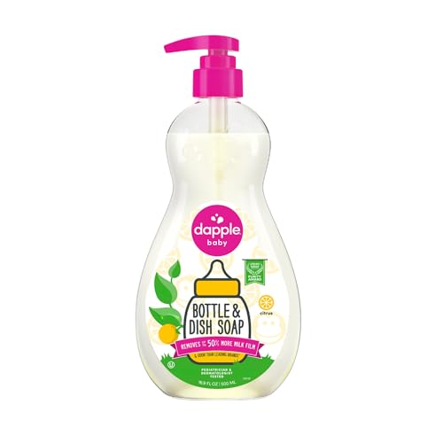 Image of Dapple Baby Fresh Citrus Baby Bottle & Dish Soap - 16.9 fl oz - Plant-Powered Cleaner for Bottles, Pump Parts, and Sippy Cups