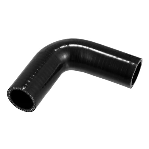 VekAuto 90 Degree Elbow Coupler Silicone Hose, 32mm 1.26" ID 102mm Length Intercooler Tube Universal for Car Engine Durable Silicone Black for Turbo Intake