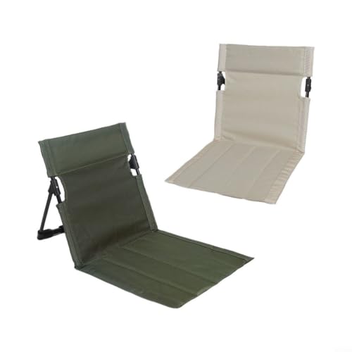 CashMuch Portable Folding Chair with Backrest, Ultra-Light 500g Outdoor Seat for Camping Stadium Events(Army Green)