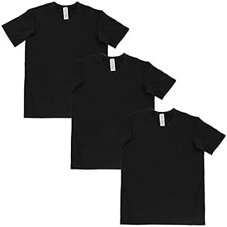 Junyue 3 Packs Boys Girls Compression T-Shirts Quick Dry Shirts Short Sleeve Base