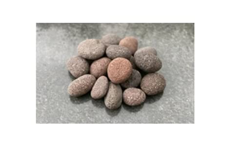 Naturally Green Red Lava Stones/Oriental Pebbles for Decoration, Garden, Plants Pots, Aquarium, Fountain & Home Décor. (Black & Brown/Red). (Red, 1kg)