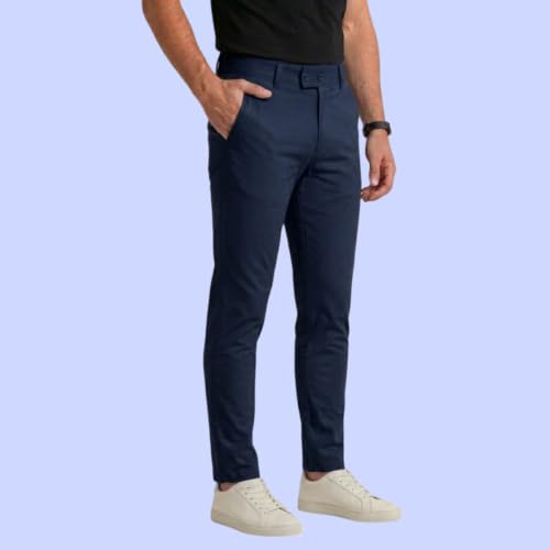 Image of Men's Formal Trousers | Premium Lycra Stretch Pants | Standard Fit | Comfortable Office, Business & Casual Wear | Stylish Men's Bottom Wear