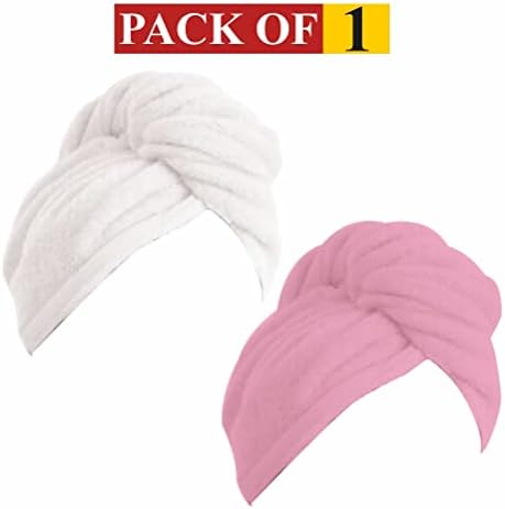 GOLDY Hair Towel Cotton Terry Towelling Turbie Hair Wraps Super Shower Hat Head Wrap Spa Towels Turban Bath Dryer Caps Women Girl Wet Curly Long Short Haircare Accessories Assorted Colors(1Pc)