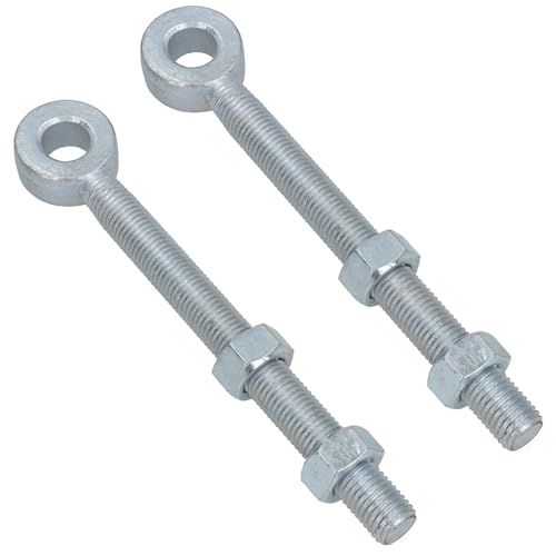 Charnière à long œillet 20x200 mm réglable en acier zingué pour portail lourd (Lot de 2)