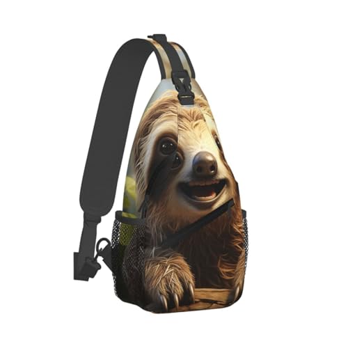 Bolso pequeño tipo sling para senderismo negro unisex miniatura 1