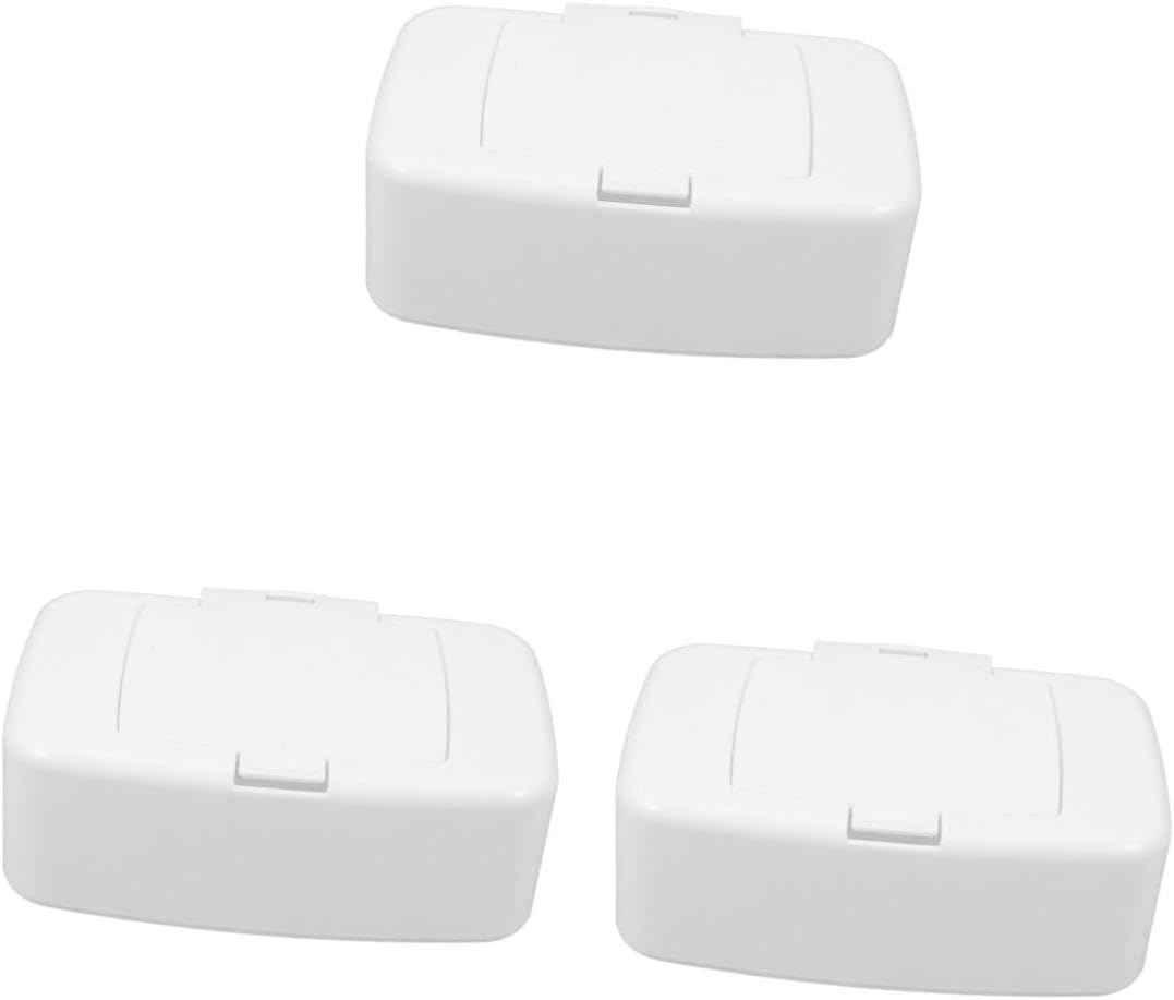 BESTOYARD 3pcs Wipes Dispenser Holder Refillable Wipe Container Cover Compact Design for Diaper Bags and Strollers