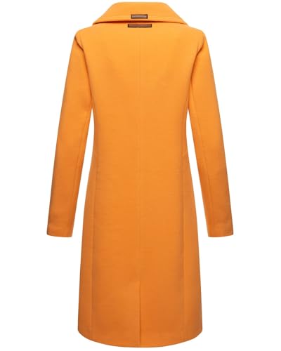Navahoo Damen Mantel Trenchcoat Winterjacke Wintermantel B661 [B661-Wool-Apricot-Sorbet-Gr.XXL]