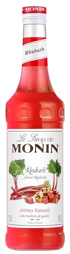 Monin Sirup Rhabarber (1 x 0 7l) - Rhabarbersirup für Cocktails Erfrischende Getränke und Desserts - für Sommergetränke und kreative Mixgetränke