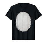 White Belly Costume DIY Cosplay Panda Bear Cat Skunk Deer T-Shirt