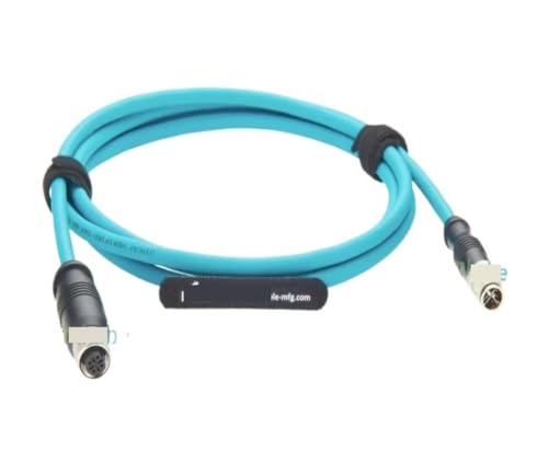 Cable M12 de 8 Pines Código X Evita Errores de Conexión a Ethernet Hembra de 4 Pines D-Code
