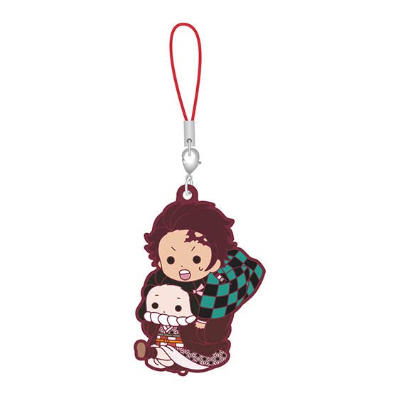 Bandai Katsugacha Capsule Rubber Mascot 13 [5. Kamado Kanjiro & Kamado Nezuko (2)] (Single Item), ?????, Nylon Rubber Polyvinyl Chloride, ?????, Nylon Rubber Polyvinyl Chloride