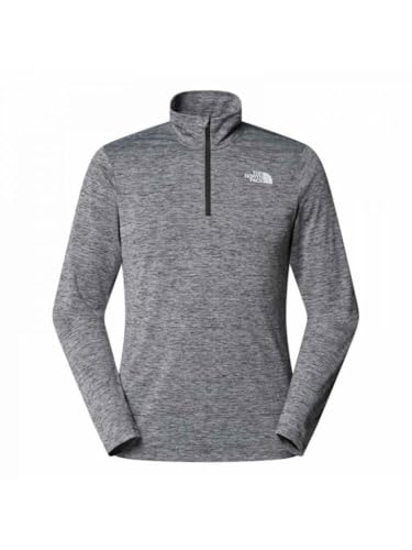 The North Face Men's 24/7 Rager L/S 1/4 Zip Shirt, TNF Black Light Heather, L