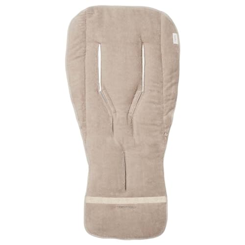 Koeka Sitzauflage Buggy - Universal - Buggy Einlage Sommer - Kinderwagen Sitzeinlage - Atmungsaktiv - Dijon - Frottee Aus Bio-baumwolle - Taupe - Einheitsgröße