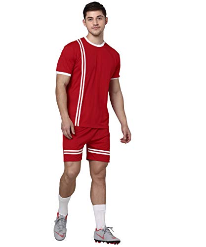 Image of Adults Mens Football Soccer Set of Jersey with Shorts