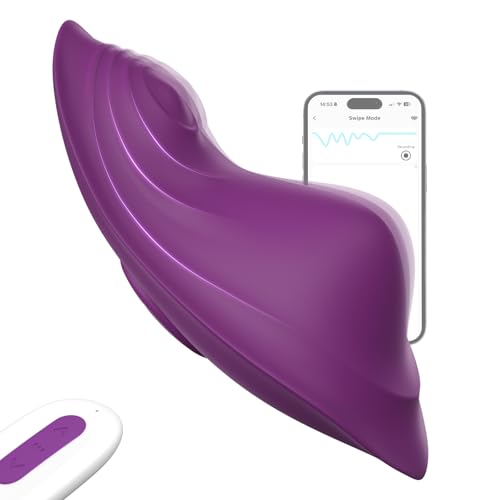 Wearable Panty Vibrators App Remote Control Vibrators with 10 Vibrating Modes Butterfly Vibrators for Vagina and Clitoral Waterproof Magnetic Charging Sex Toys for Women or Couples(Purple)