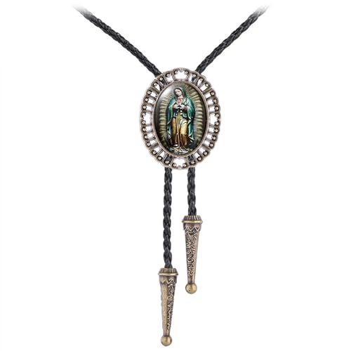 Image of Jeilwiy Bolo Tie for Men Western Cowboy Gothic Bolo Tie Necklace Halloween
