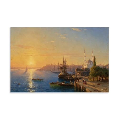 Lienzo de Ivan Aivazovsky para decorar paredes vacías, póster de Constantinopla de 40x60 cm
