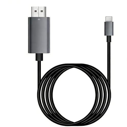 USB Type-C to HDMI �ϊ��P�[�u�� 4K 60Hz�Ή� PVC 2m �u���b�N �x�[�X���f�� (4K 30Hz PVC �u���[�O���[)