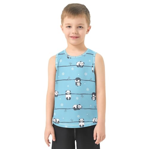 susiyo Cute Little Panda Bear Boys Sleeveless Tank Top Toddler Athletic T Shirt2