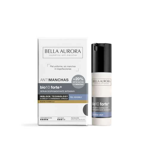Bella Aurora BIO10 FORTE+ Serum Despigmentante Piel Sensible | Calma y Repara | Con B-CORE 221TM y Syricalm | 30ml