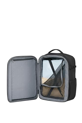 Image of Samsonite Roader Cabin Backpack 40 x 30 x 20 cm Hand Luggage for Ryanair, Wizz Air & Vueling, Underseat Bag with Laptop Compartment 15.6 Inches, 26 L, 0.70 kg, deep black, M, EasyJet