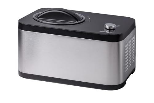 Unold 48826 Eismaschine & Joghurtbereiter EVA Compresseur pour sorbetière 1,5 L 120 W Noir, Acier Inoxydable