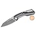 Kershaw Reverb (1220) Lightweight Folding Pocket Knife with 2.5 In. 8Cr13MoV Stainless Steel Blade; Features Carabiner Clip, Frame Lock, and Single Position Extra Deep Carry Pocket Clip; 1.6 oz.