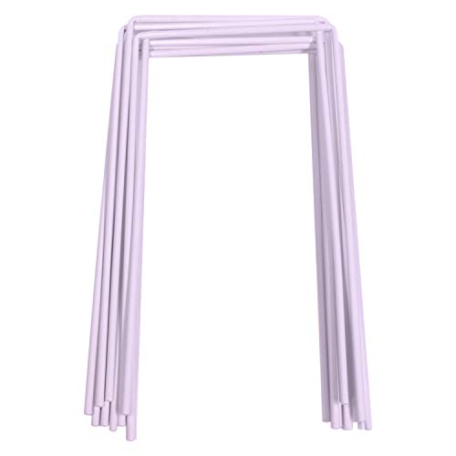 AmishToyBox.com Set of 9 White Croquet Wickets, Sturdy 7 Gauge Replacement Square Croquet Arches, Made in The USA