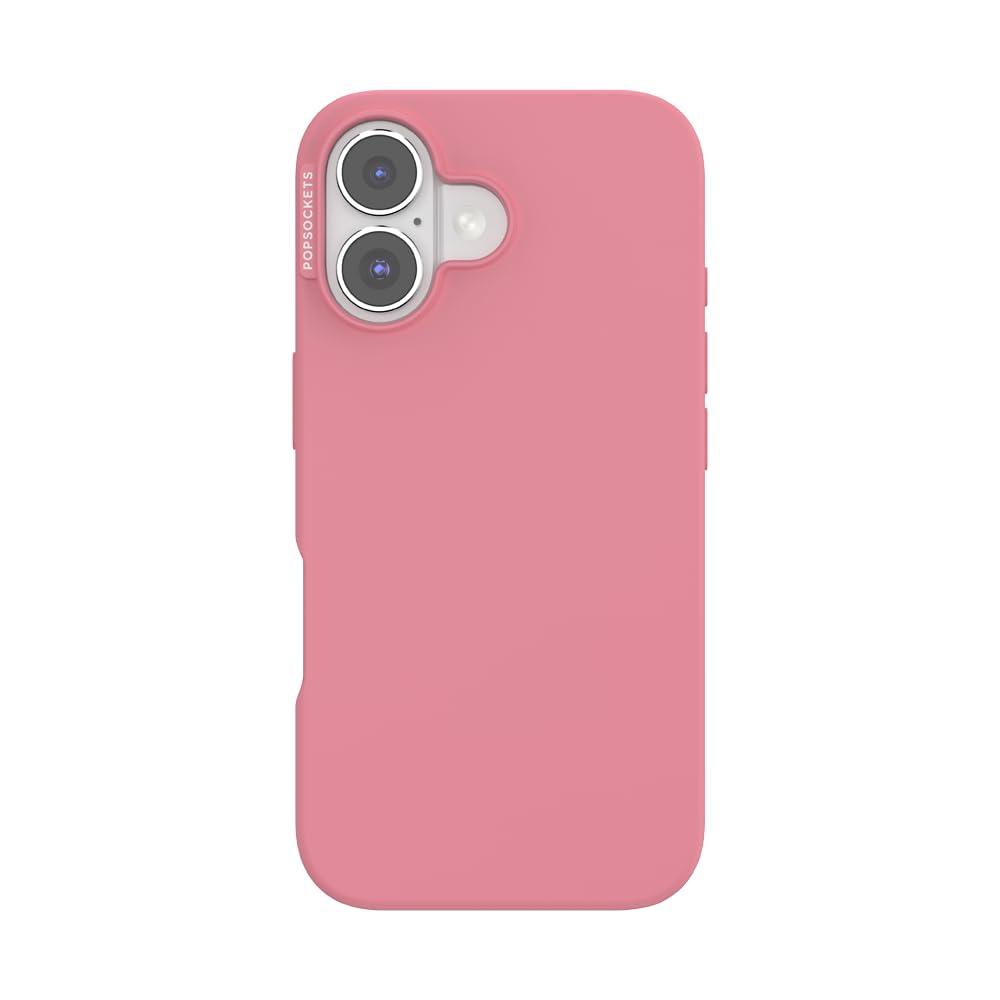 PopSockets iPhone 16 Phone Case with MagSafe, Wireless Charging Compatible, Pink - Putty