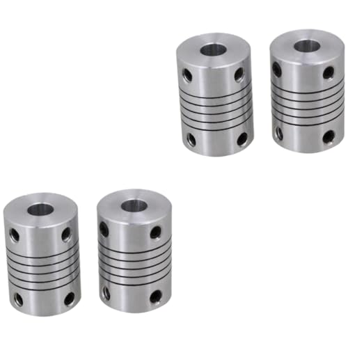 Anneome 4stücke Flexible Wellenkupplungen Aus Edelstahl Lang Für Schrittmotoren Drucker Und Cnc-anwendungen Anneome 4stücke Flexible Wellenkupplungen Aus Edelstahl Lang Für Schrittmotoren Drucker Und Cnc-anwendungen