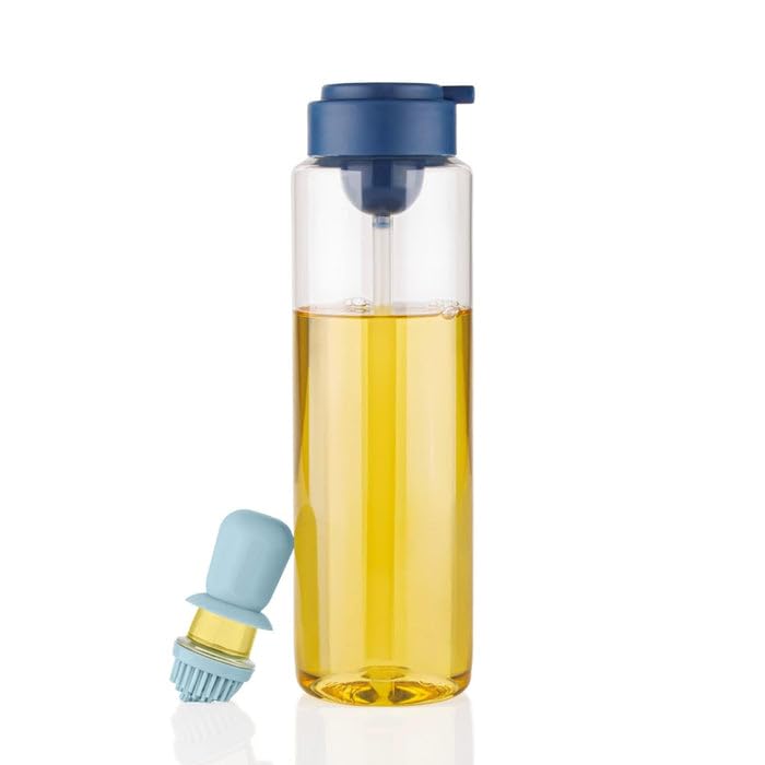Image of Oblivion Oil Plastic Bottle Dispenser With Lid Clear Drip Free Spout Controlled - Oil Dispenser for Cooking, Easy Flow and Vinegar Bottle - Pourer Liquid Dispenser Transparent & Unbreakable (1000 ML)