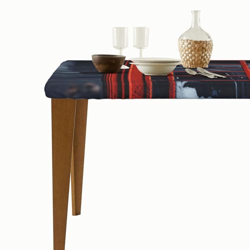 Nappe rectangulaire imperméable au design rétro Londres soigné