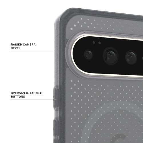 Image of Urban Armor Gear UAG Designed for Google Pixel 11 Pro XL, Dot - Compatible with Magnetic Charging, Rugged Anti-Slip Military Grade Dropproof Transparent Slim Protective Cover - Ash