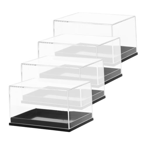 Levemolo 4pcs Plastic Specimen Storage Boxes Mini Display Boxes for Stones Rock Collection Case Mini Storage Case
