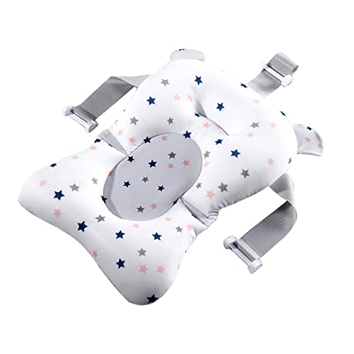 Hohopeti シーベビーバスサポート バスタブスリング シャワーフローティングパッド バスクレードル ちゃん用入浴補助 クッション付き