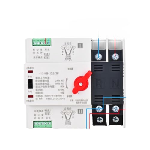 Disjoncteur inverseur 100A inverseur de source manuel 4P 220V rail DIN